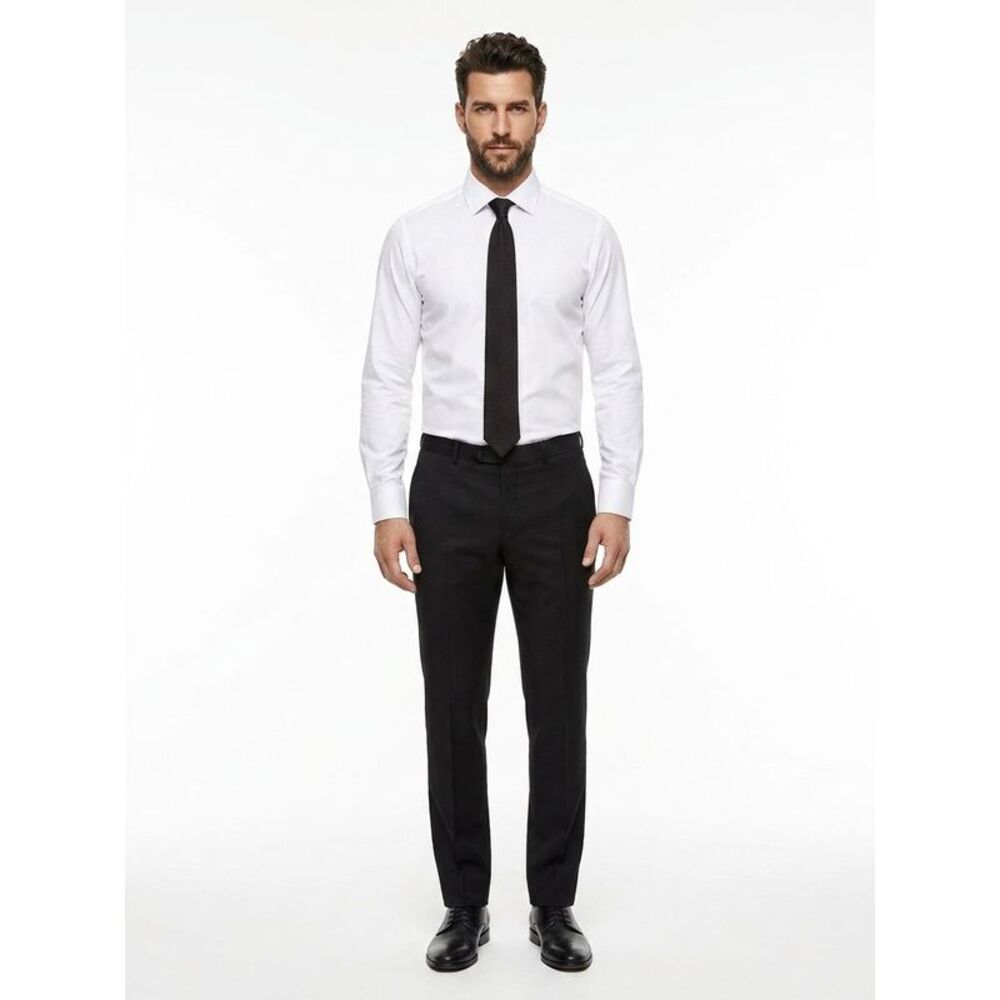 Givenchy Black And White Silk Men's Tie - Picture 3 of 4